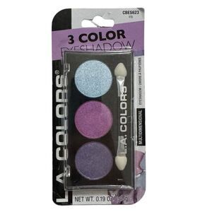 L.A. Colors 3 Color Eyeshadow Trio CBES623 *IRIS* Aqua, Pink, Plum New & Sealed